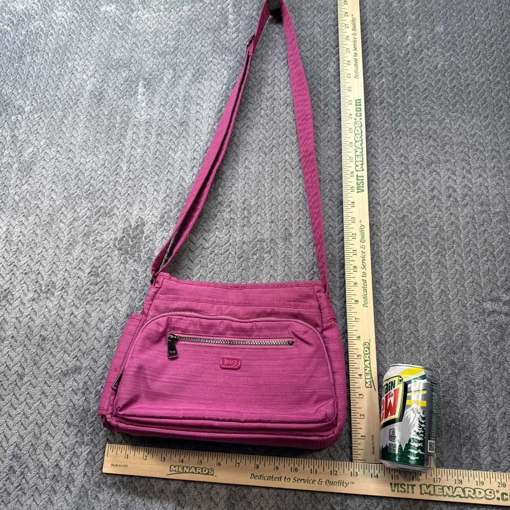 Lug Shimmy Crossbody Bag Purse Pink Adjustable Strap RFID Bottle Holder Travel - Picture 16 of 16
